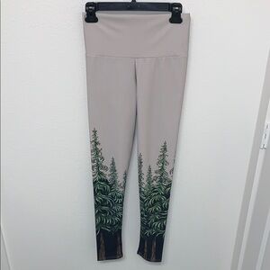Forest Print High-Waisted Leggings